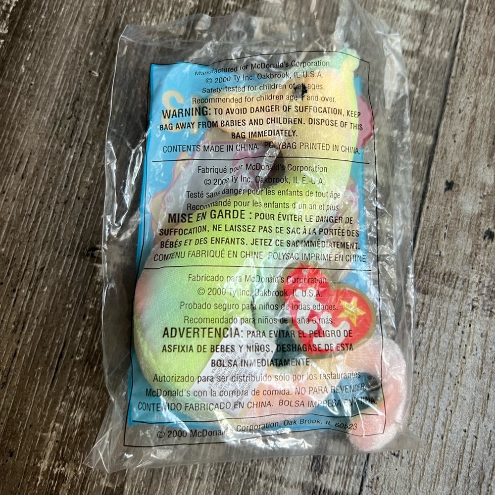 McDonald’s Ty Beanie Babies Neon the Seahorse
